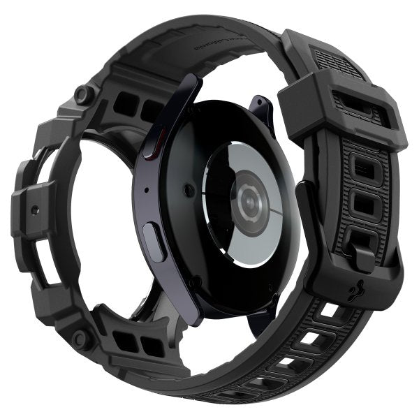 Spigen Samsung Galaxy Watch 7 40mm Ranneke ja Suojakuori Rugged Armor Pro Matte Black
