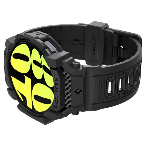 Spigen Samsung Galaxy Watch 7 40mm Ranneke ja Suojakuori Rugged Armor Pro Matte Black