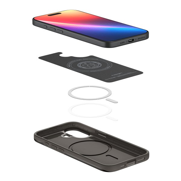 Spigen iPhone 17 -kuori Thin Fit MagFit Gunmetal