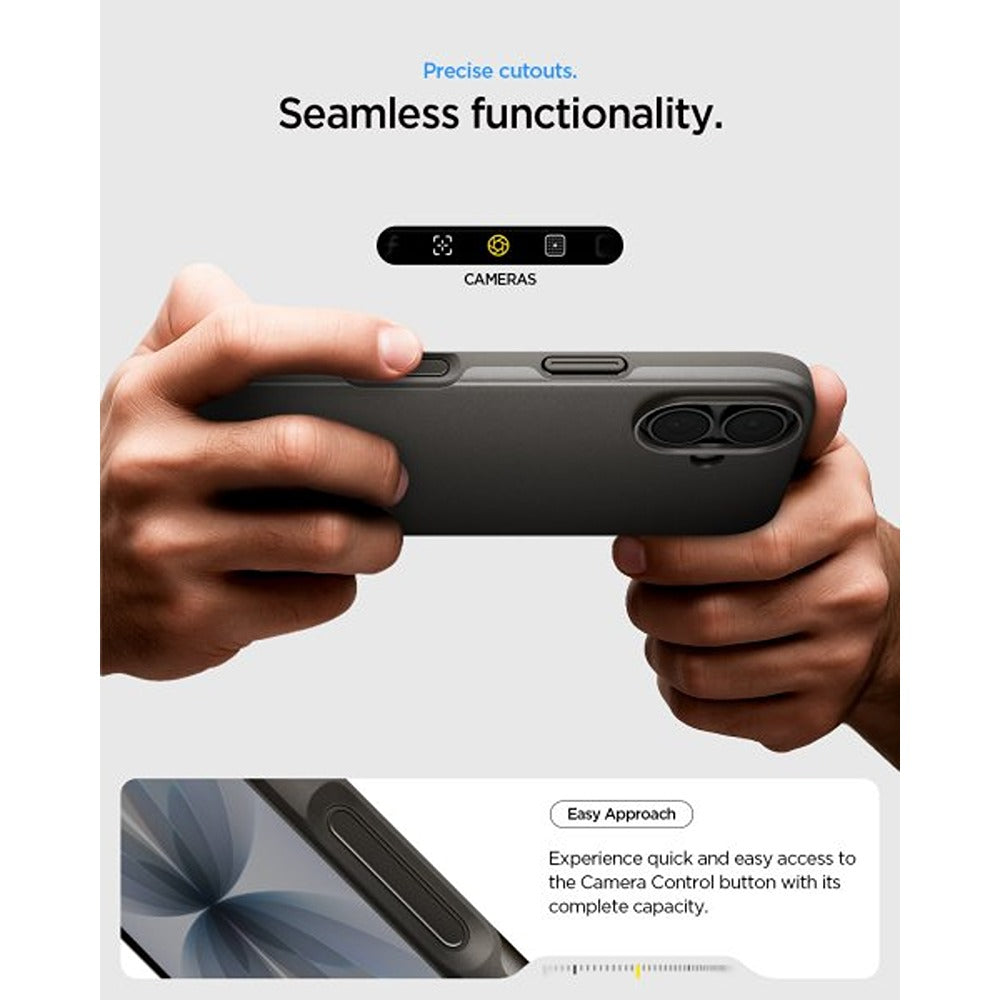 Spigen iPhone 17 -kuori Thin Fit MagFit Gunmetal