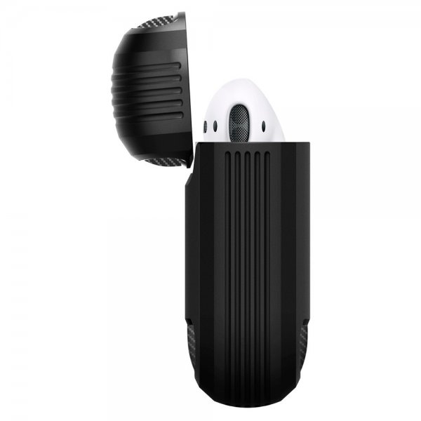 Spigen AirPods 1/2 -suojakuori, Rugged Armor, musta