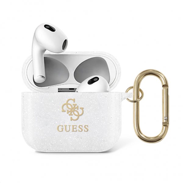 Guess AirPods 3 Kuoret Glitter Case Läpinäkyvä