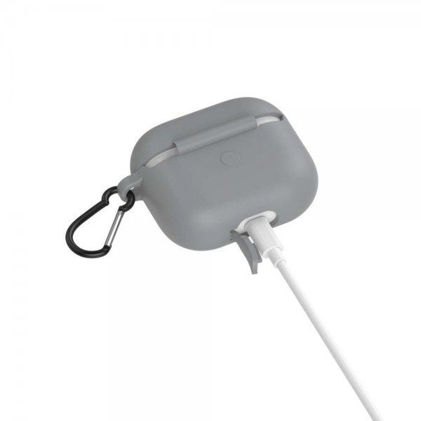 AirPods 3 Kuori Karabiinilukolla Harmaa