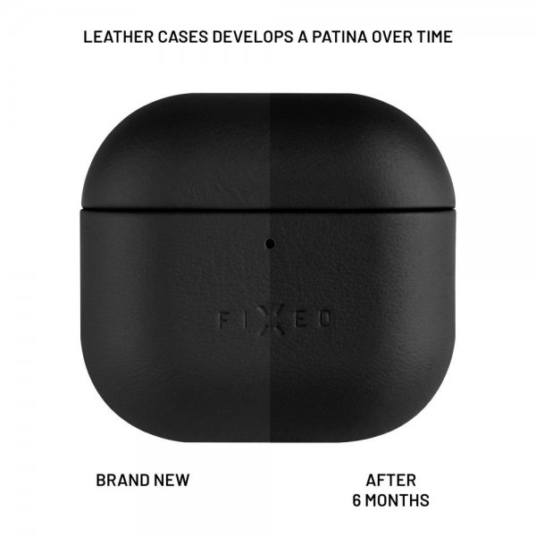 Fixed AirPods 4 Kuoret PodsLeather Musta