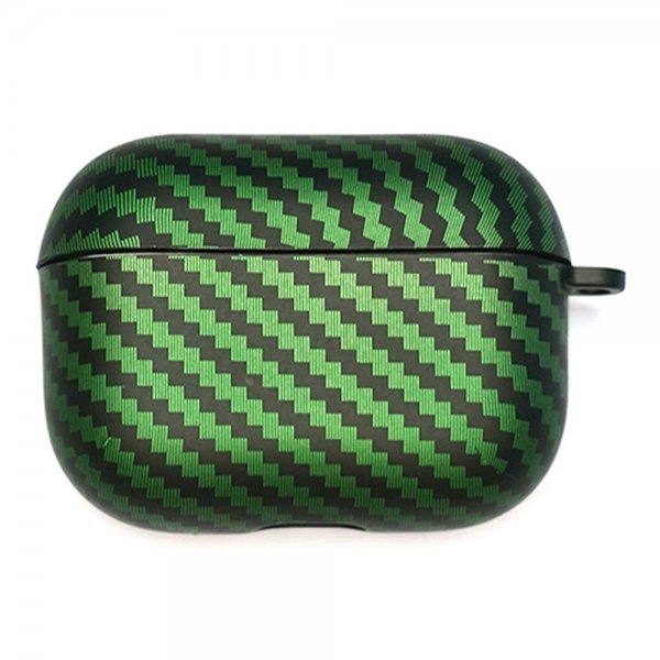 AirPods Pro 2 Kuori Hiilikuitutekstuuri Musta Vihreä