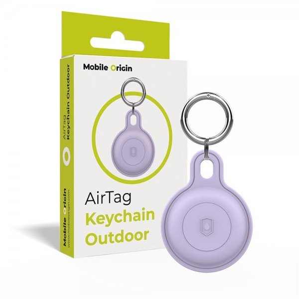 Mobile Origin AirTag-pidike avaimenperä, ulkokäyttöön, lila