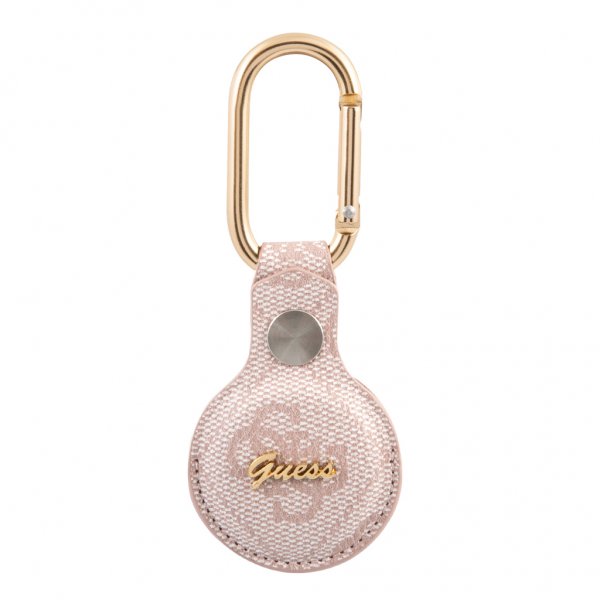 Guess AirTag-pidike Vintage Script, vaaleanpunainen