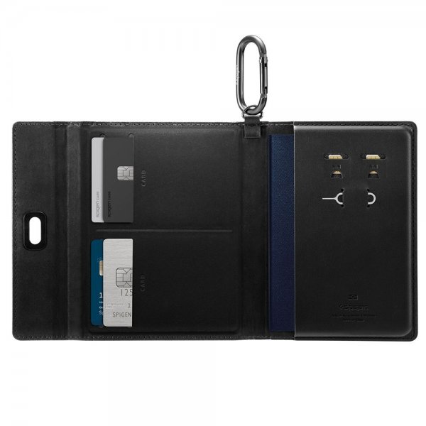 Spigen AirTag Passporttikotelo Musta