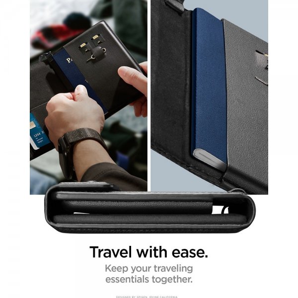 Spigen AirTag Passporttikotelo Musta