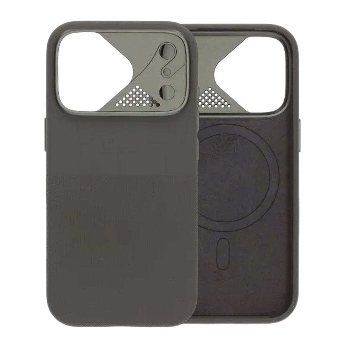 iPhone 17 Pro Max Kuori Silikoni Kamerasuoja MagSafe Harmaa