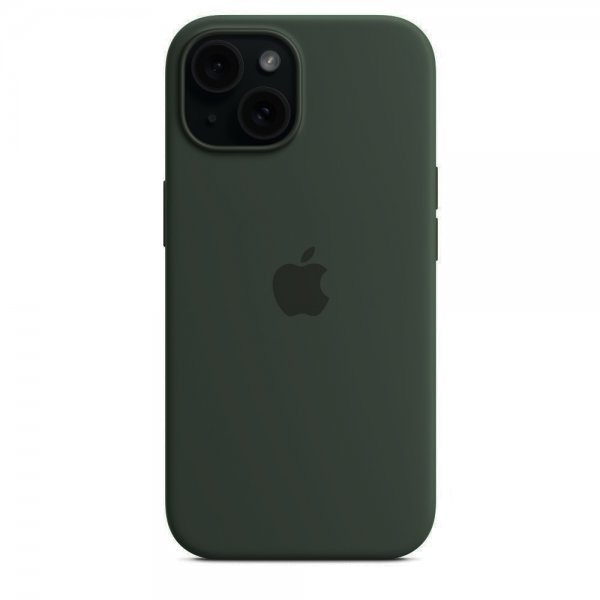 Apple Alkuperäinen iPhone 15 Silikonikuori MagSafe Sypressi