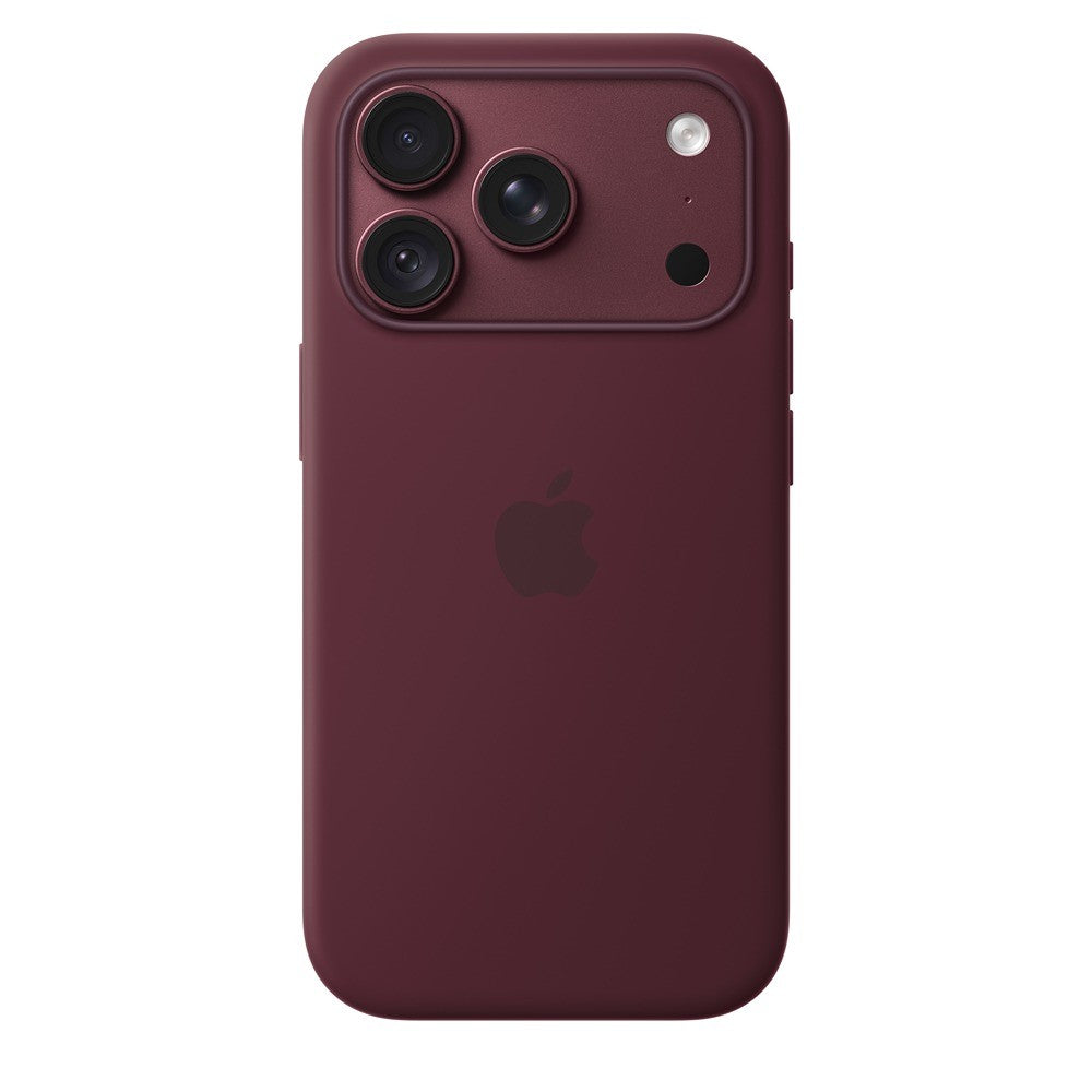 Apple Alkuperäinen iPhone 18 Pro Kuori silikonikotelo MagSafe Viininpunainen