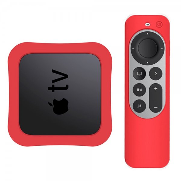 Apple TV 4K 2021/Apple TV kaukosäädin (gen 2) Kuori Silikoni Punainen