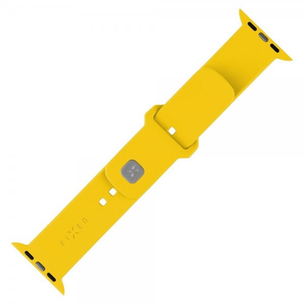 Kiinteä Apple Watch 38/40/41/42mm ranneke Silikoni Sporttihihna Keltainen