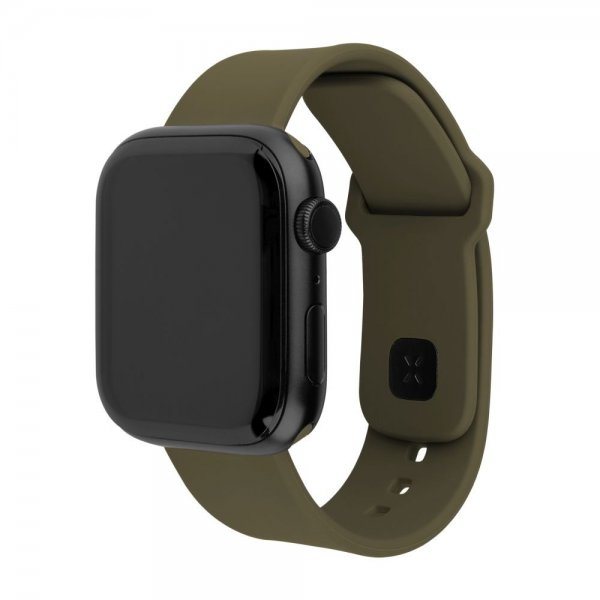 Kiinteä Apple Watch 38/40/41/42mm ranneke silikoni Sporty Strap Oliivinvihreä