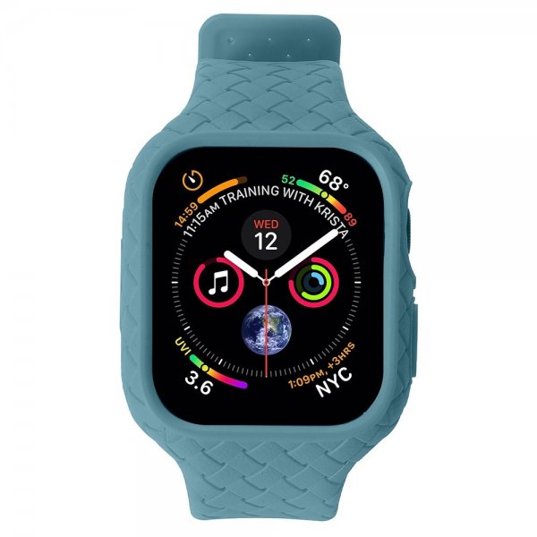 Apple Watch 41mm Ranneke kudottu tekstuuri Vihreäsininen