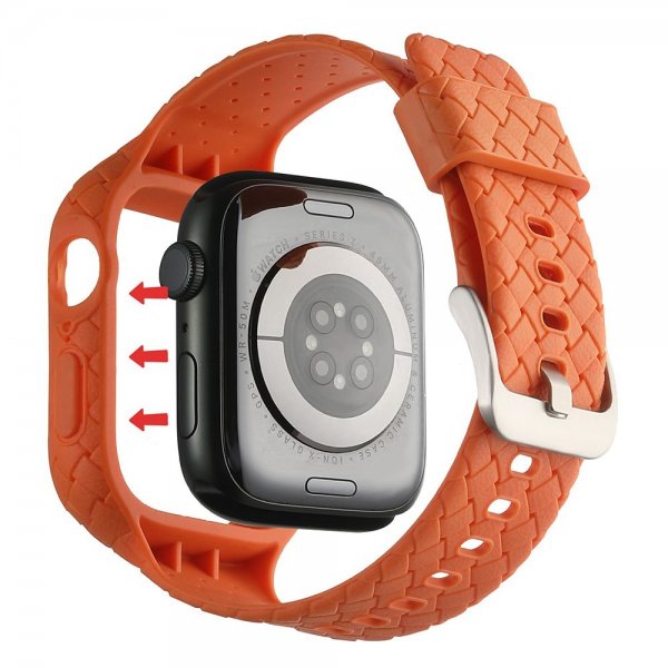 Apple Watch 41mm Ranneke kudottu tekstuuri Oranssi