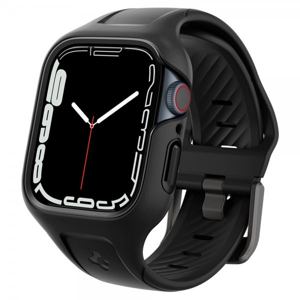 Spigen Apple Watch 41mm Suojakuori ja ranneke Liquid Air Pro, musta