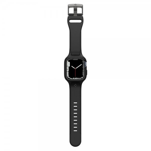 Spigen Apple Watch 41mm Suojakuori ja ranneke Liquid Air Pro, musta