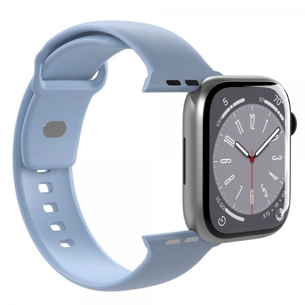 Puro Apple Watch 44/45/46mm/Apple Watch Ultra -ranneke ICON silikoniranneke Powder Blue