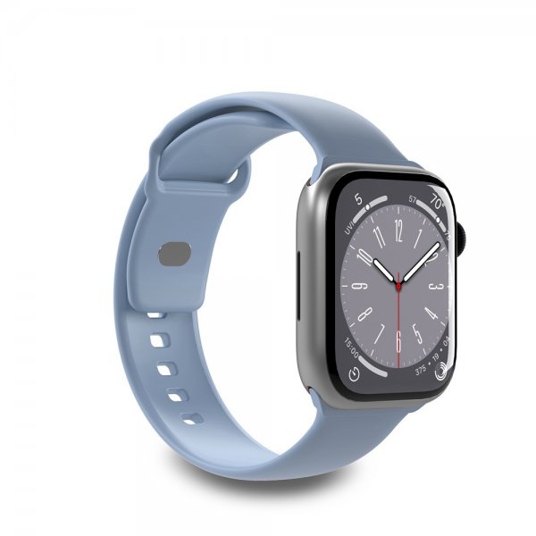 Puro Apple Watch 44/45/46mm/Apple Watch Ultra -ranneke ICON silikoniranneke Powder Blue