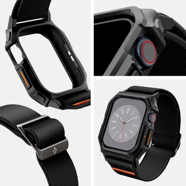 Spigen Apple Watch 42mm (Series 10/11) ranneke ja suojakotelo Lite Fit Pro Matte Black