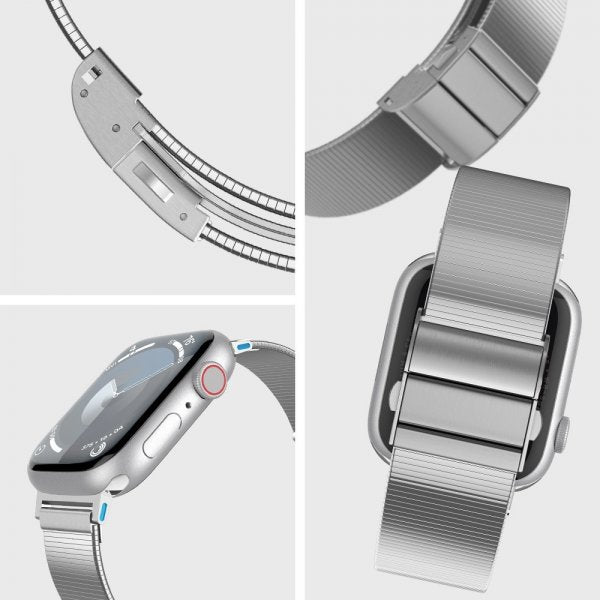 Spigen Apple Watch 44/45/46mm/Ultra 49mm ranneke Sleek Link, hopea