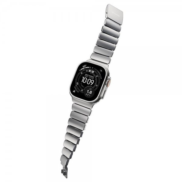 Nomad Apple Watch 44/45/46mm/Ultra 49mm ranneke Stratos Band Natural Musta
