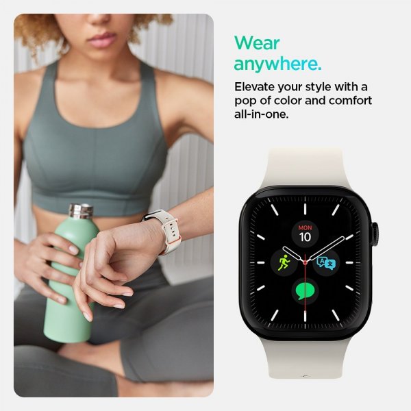 Spigen Apple Watch 44/45/46mm/Ultra 49mm ranneke Nano Pop Oranssi Beige