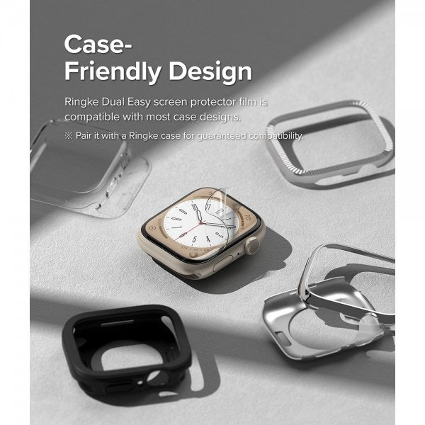 Ringke Apple Watch 44/45 mm näytönsuoja Dual Easy Film 3-pakkaus