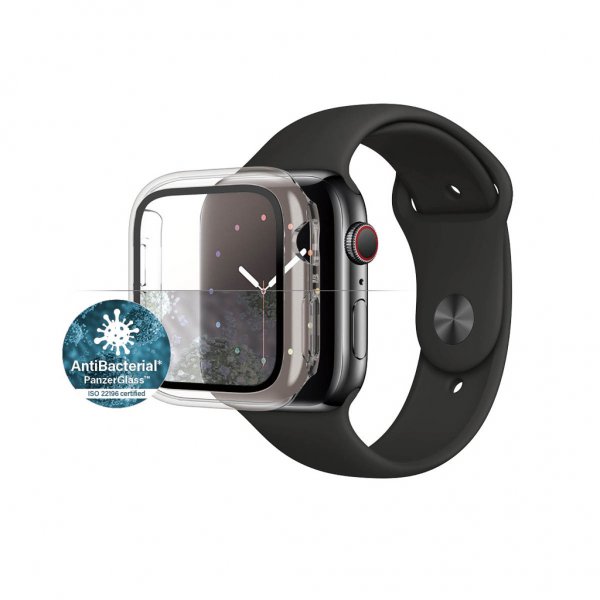 PanzerGlass Apple Watch 44mm (Series 4/5/6/SE) kuori ja näytönsuoja, koko kehon suojaus, kirkas