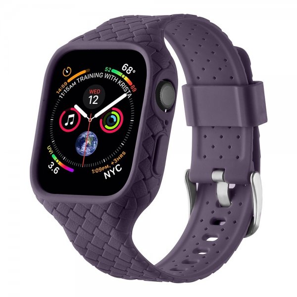 Apple Watch 45mm Ranneke Kudottu Tekstuuri Violetti