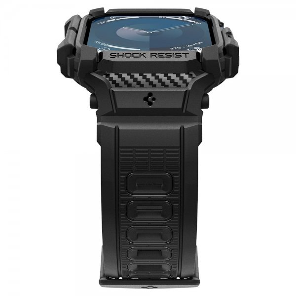 Spigen Apple Watch 46 mm (Series 10/11) ranneke ja suojakotelo Rugged Armor Pro Matte Black