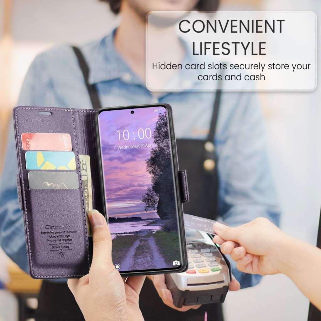 CaseMe Xiaomi Redmi Note 14 Pro 5G/14 Pro Plus 5G Kotelo 023 Series Violetti