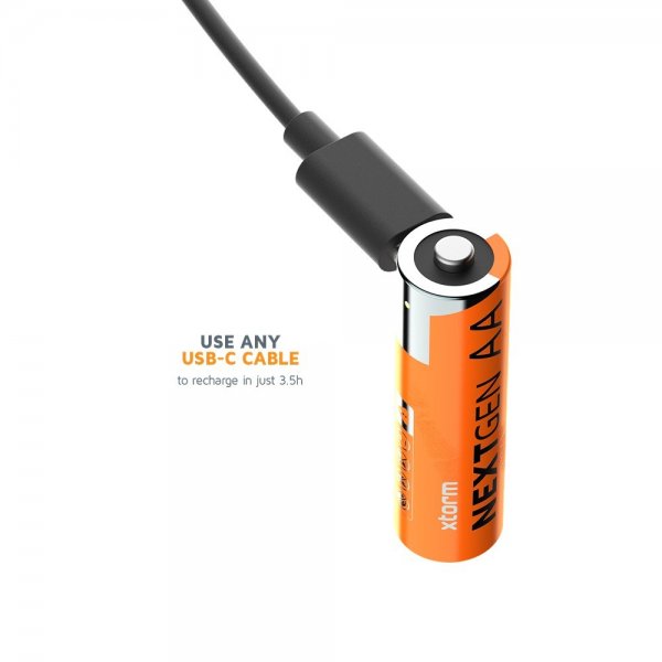 Xtorm AA-akku, ladattava, USB-C, 4 kpl:n pakkaus