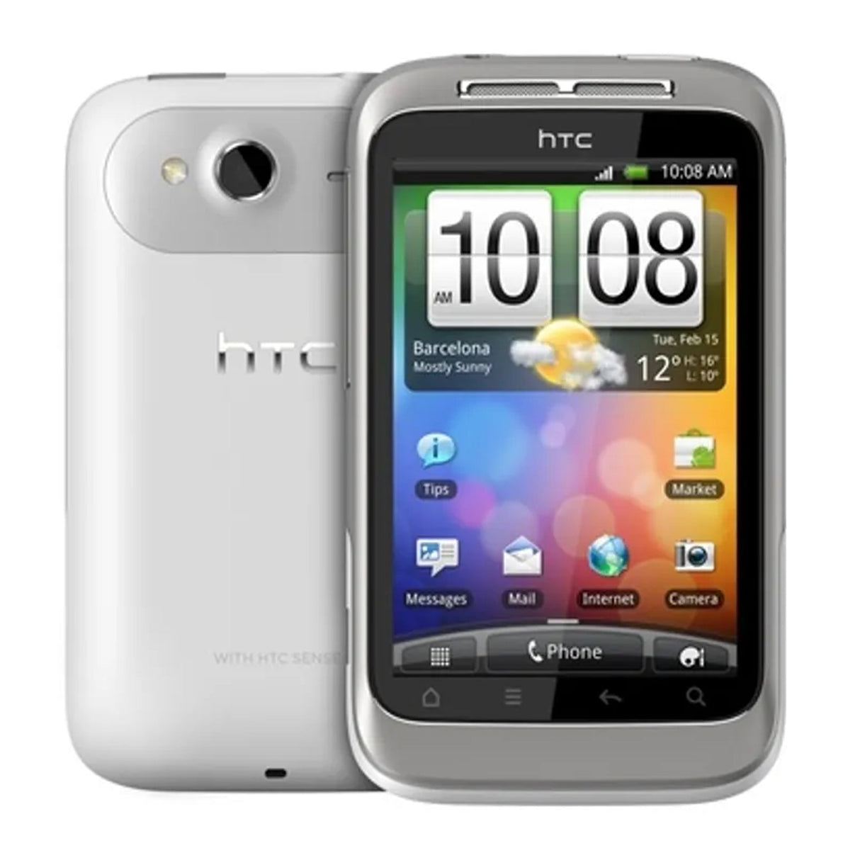Käytetty HTC Wildfire S 512 Mt Valkoinen – Hyvä kunto