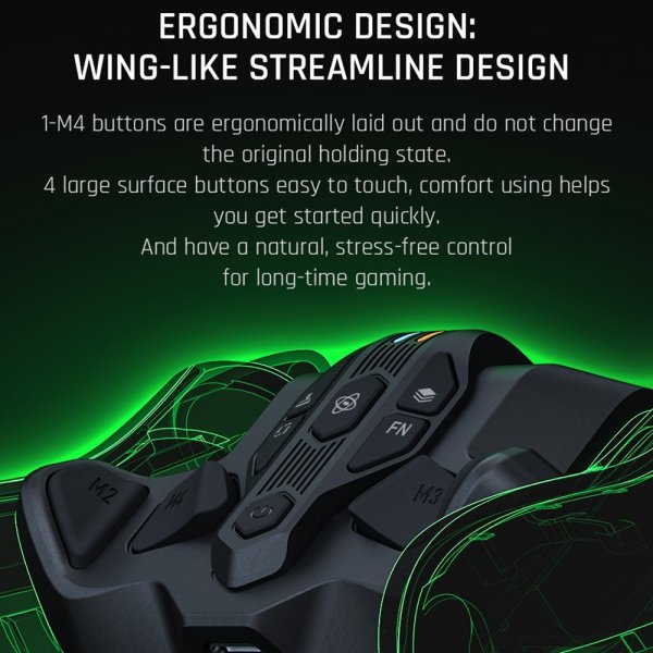 BIGBIG WON ARMOR-X Pro-takapainikemoduuli valkoisena peliohjaimelle
