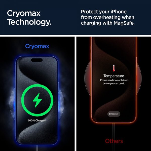 Spigen Autoteline langattomalla latauksella OneTap Pro 3 CryoMax MagFit Air Vent Hook