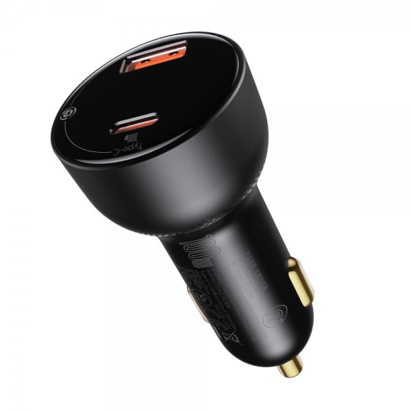 Baseus autolaturi Superme USB-C & USB-A 100W Musta
