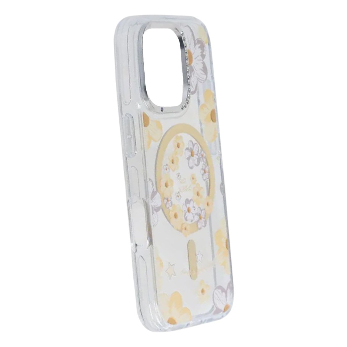 iPhone 16 Pro Max Kuori kukkakuvio MagSafe Keltainen