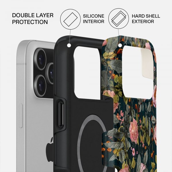 Burga iPhone 17 Pro Max kuori Tough MagSafe Bloomy Garden