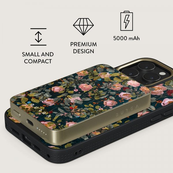 Burga Powerbank MagSafe 5000 mAh Bloomy Garden Kulta