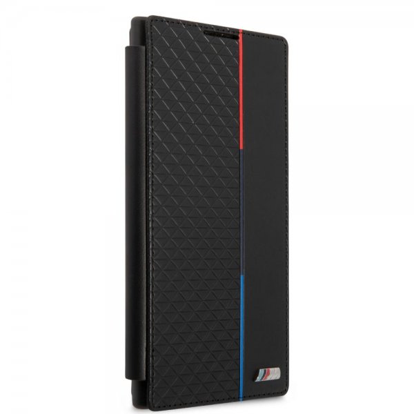 BMW Samsung Galaxy S22 Ultra Kotelo Triangle Pattern & Tricolor Stripe Musta