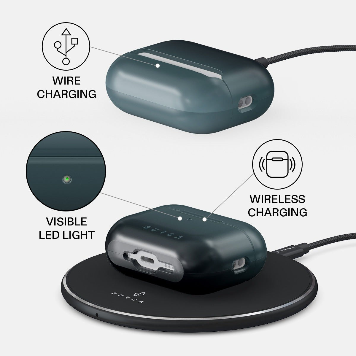 Burga AirPods Pro 3 Kuori Design Black Hole