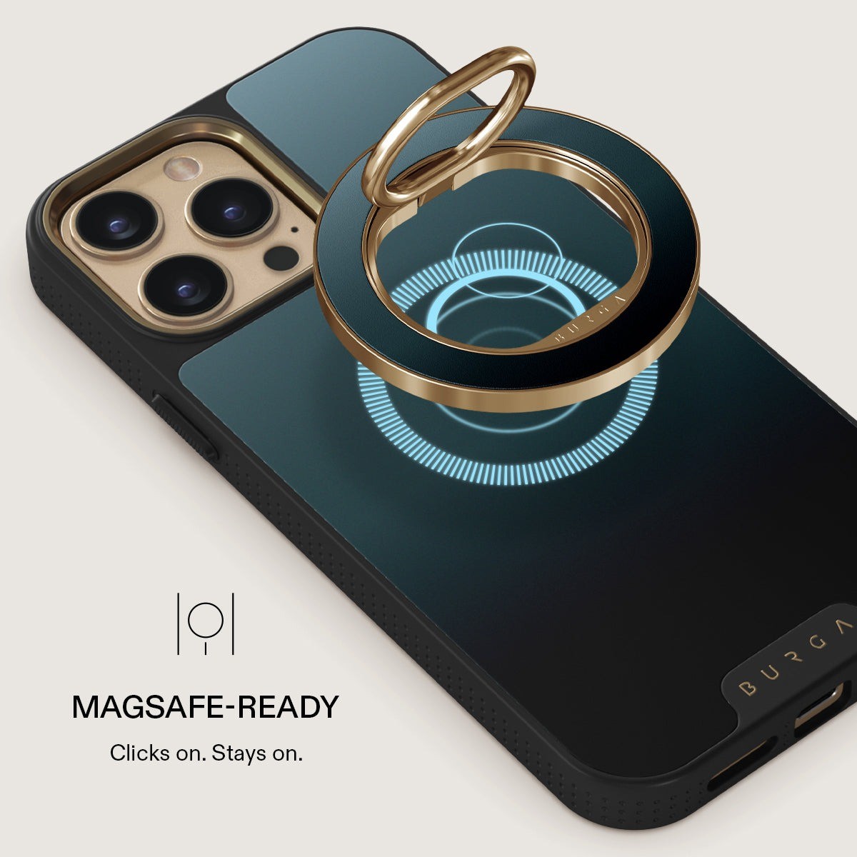 Burga Pidike Mobilring MagSafe Black Hole Kulta