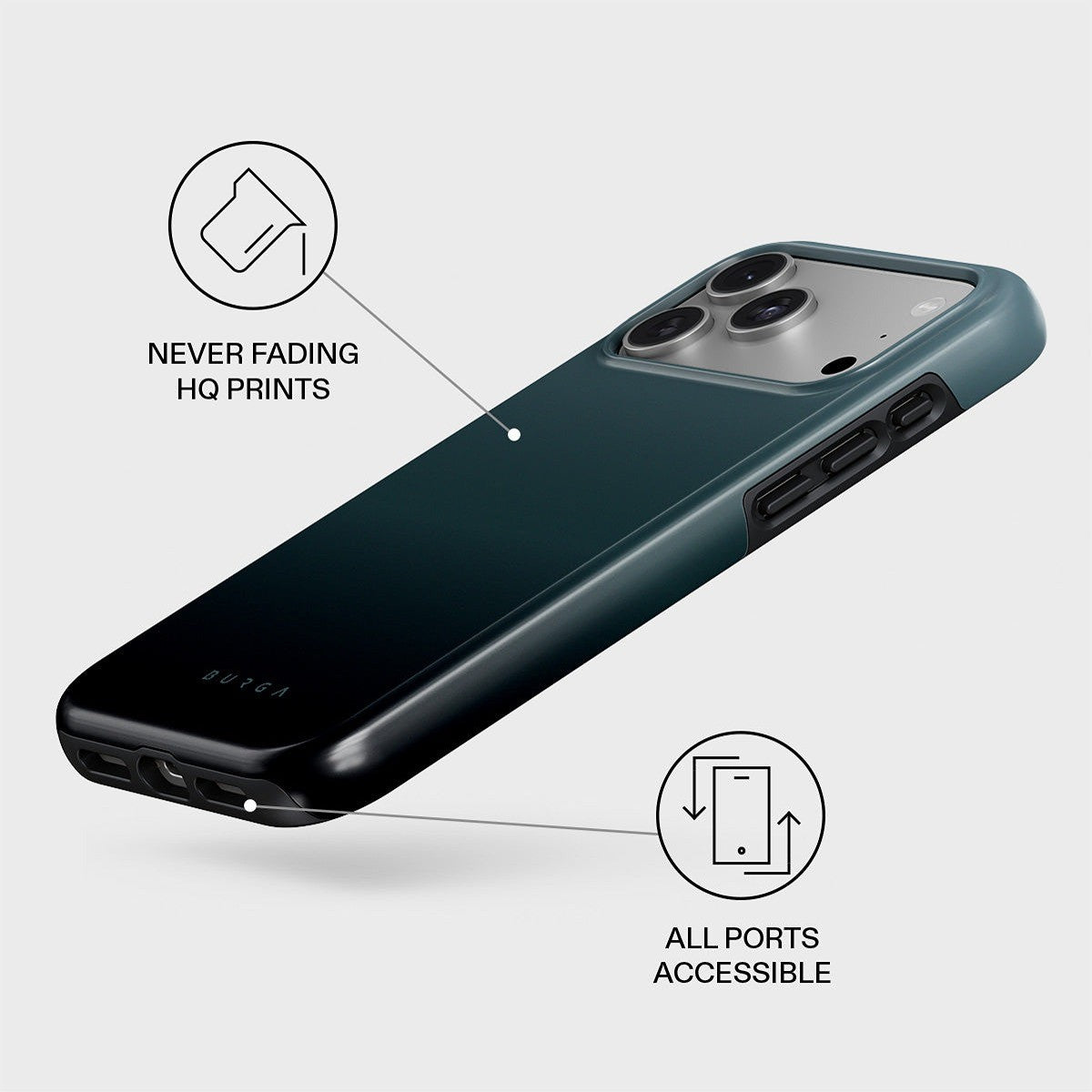 Burga iPhone 17 Pro Max Kuori Tough MagSafe Black Hole