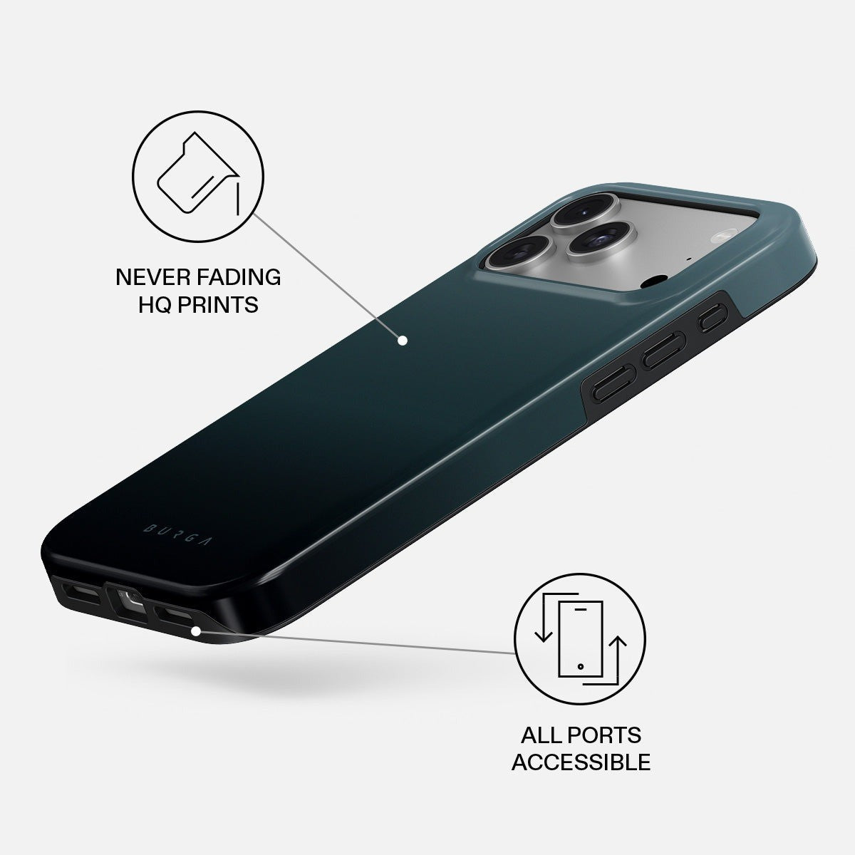 Burga iPhone 18 Pro Kuori Tough MagSafe Black Hole