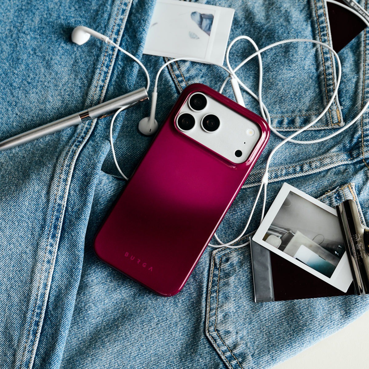 Burga iPhone 18 Pro Kuori Tough MagSafe Dark Cherry