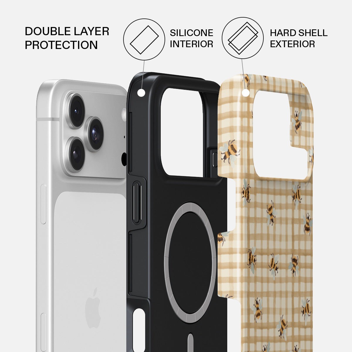 Burga iPhone 18 Pro Kuori Tough MagSafe Honeycomb