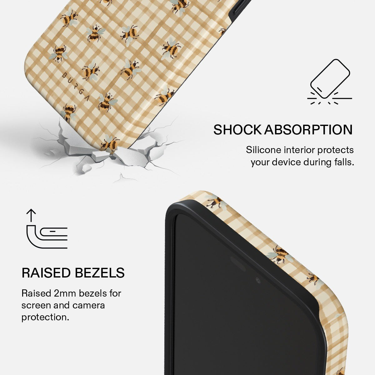 Burga iPhone 18 Pro Kuori Tough MagSafe Honeycomb
